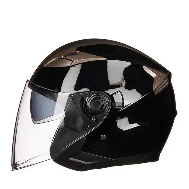 

Adeeing Motorcycle Helmet Unisex Safe Head Protection open face capacete Summer Motorcycle Helmet Double Lens Half Helmet