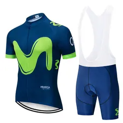 2019 новый Pro Team форма Movistar Велоспорт Устанавливает Майо Ropa Ciclismo Джерси Для мужчин летняя одежда для велоспорта велосипедный набор носить MTB