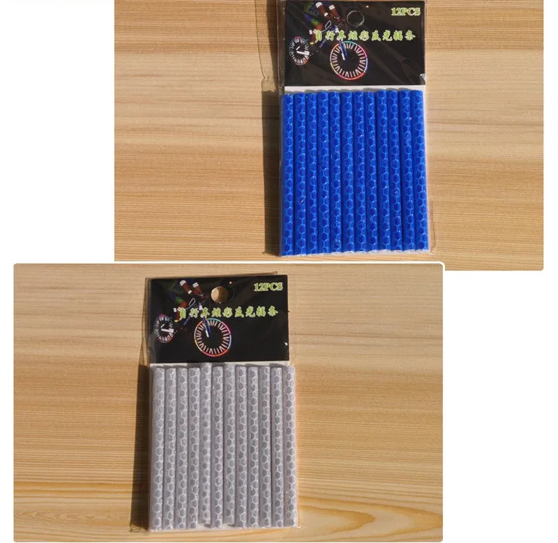 12 PCS Bag Bicycle Bike Wheel Spokes Reflective Sticker Tube Warning DIY Cycling Reflector Reflective 7cm Fast Shipping (8)