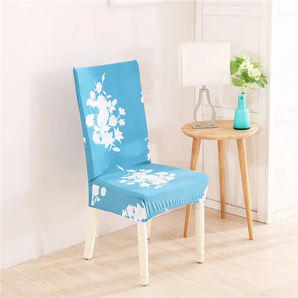 Печатный съемный чехол на стул, большой эластичный чехол, современный чехол на сиденье для кухни, чехлы на кресла стрейч для банкета, домашний декор - Цвет: Color 4