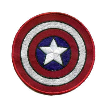 

Captain America Embroidered Patch/badge merrow or flat broder iron on free shipping by Post