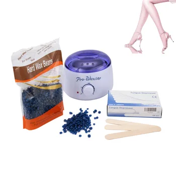 

Chamomile Bikini Hair Removal Set Including Hard Wax Beans Pellet , 100W Heating Wax Pot 500ML, 100 PCS Bamboo Sticks