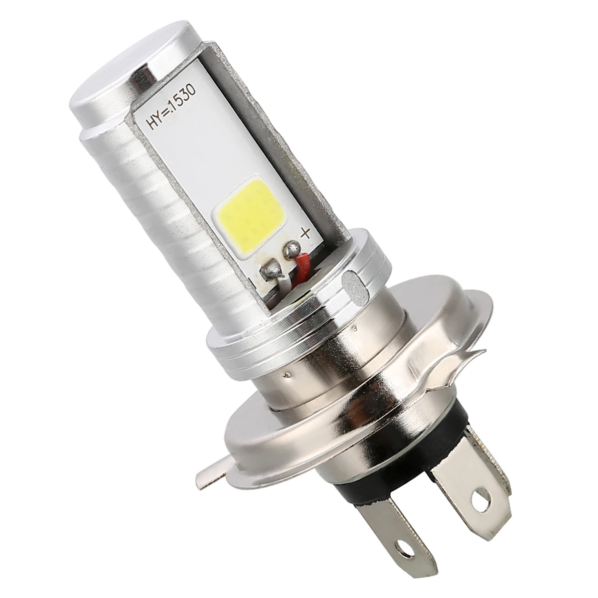 Mayitr 1pc DC12V Motorcycle H4 COB LED Headlight Hi-Lo 12W/8W Beam Front Lamp Bulb White 1200LM