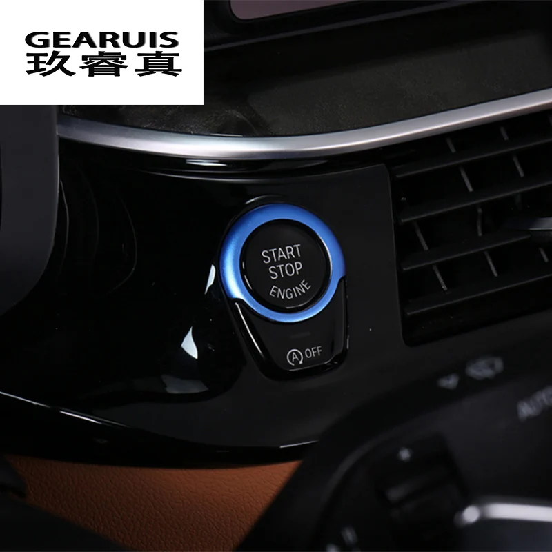 

Car Styling ENGINE START STOP switch button for BMW G chassis cars Stickers covers For BMW 5 series G30 g38 Interior Accessories