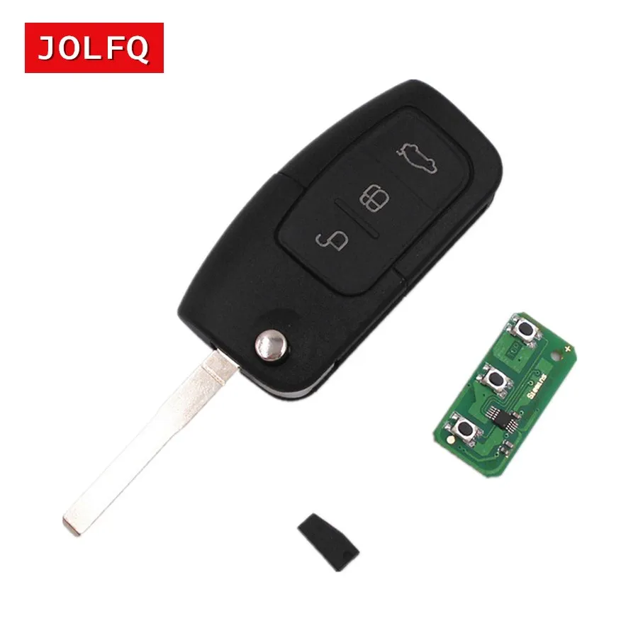 

Car Remote Key DIY for Ford Fusion Focus Mondeo Fiesta Galaxy HU101 Blade Vehicle Flip Key with 4d60 or 4d63 chip. for ford key