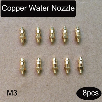 

8pcs M3 Copper Water Nozzle Length 13mm Thread Faucet Nipple Inner Diameter 1.5mm Parts for RC Boats Model Cooling System