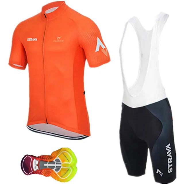 Летняя майка Strava для велоспорта с коротким рукавом, наборы велосипедных дышащих велосипедных костюмов, одежда для велоспорта Ropa Ciclismo Uniformes 16D гелевая подкладка - Цвет: 17