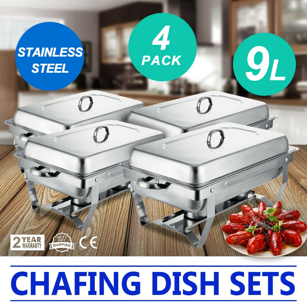  9L Stainless Steel Buffet Set Round in Home & Garden Kitchen Tool With Free Shipping - 33006563734