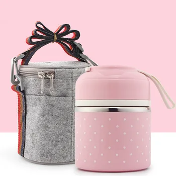 

Portable Japanese Lunch Boxs Thermal Insulation Food Containers Stainless Steel Metal Plastic School Kids Bento Box Dinner Sets
