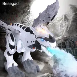 Besegad удивительный Спрей Электрический механический Птерозавр динозавр Робот игрушка для детей день рождения рождественские подарки