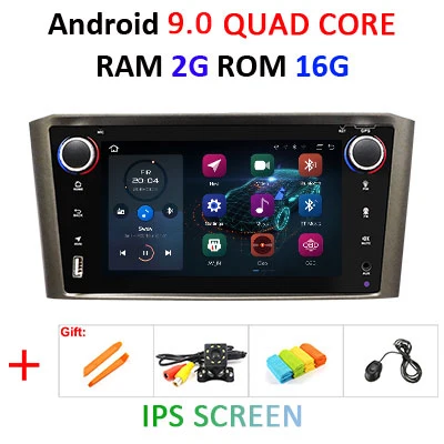 DSP ips Android 9,0 64G мультимедийное радио для Toyota Avensis T25 2002-2008 gps Навигация стерео аудио 4G 32G 8CORE без DVD плеера - Цвет: 9.0 2G 16G IPS