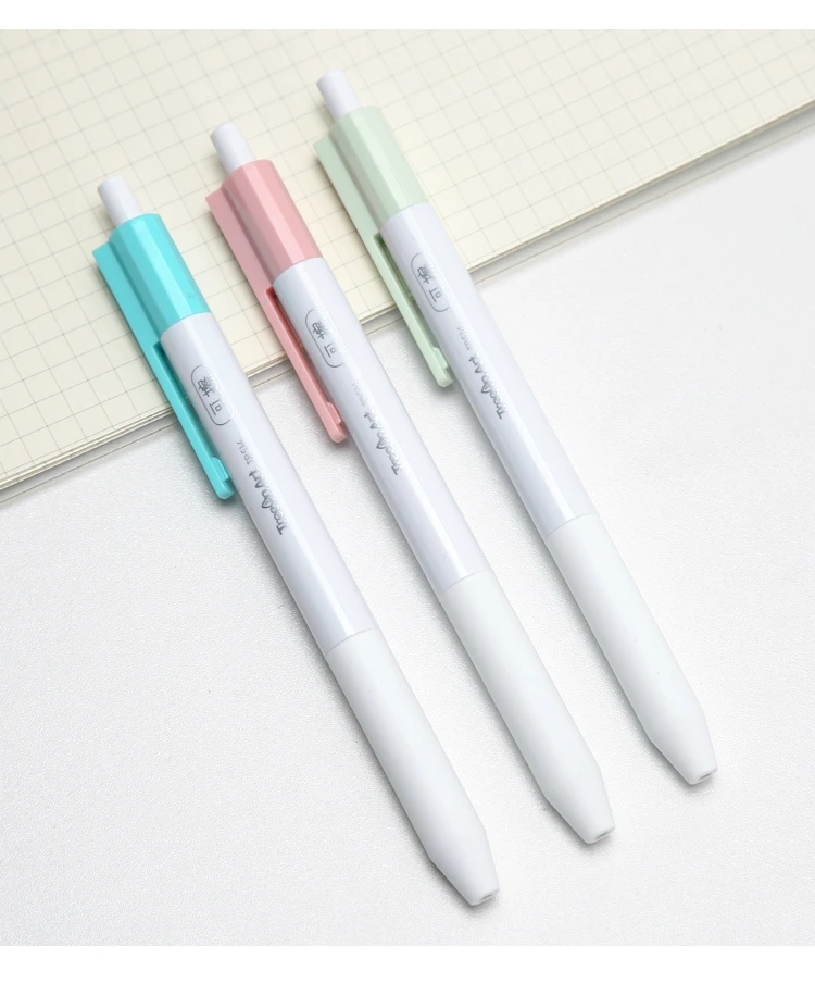 Mr paper, 3 цвета, розовые, синие, зеленые стираемые гелевые ручки для школы, кавайные, для студентов, креативные канцелярские принадлежности, цветные, 0,5 мм/б гелевые ручки