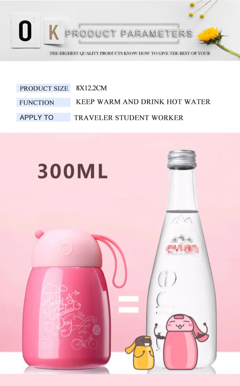 thermal flask thermos beker hot water flask insulated cup chilly bottle thermos coffee mugs coffee cup thermo coffe stainless steel thermos hot cup thermos 300ml mini thermos tea flask  (6)