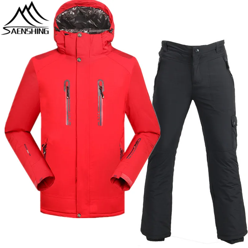 SAENSHING Mountain Skiing Suit Men Winter Outdoor Ski Suit Waterproof