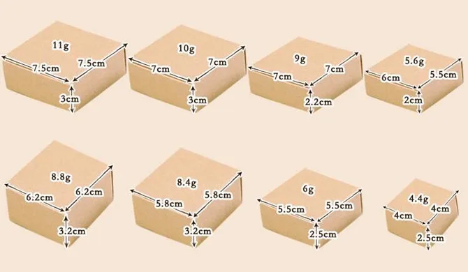 Картонная мини-коробка 9 размеров DIY крафт-бумага коробка мыльница Ювелирная упаковка подарочная коробка 50 шт./лот PP060501