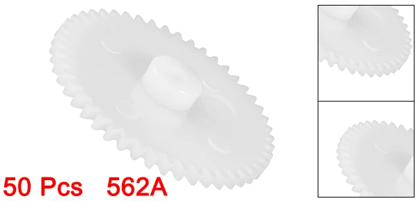 Uxcell 50 шт./партия 50 T 56 T 48 зубьев пластиковые шестерни для 2 мм вал игрушки Аксессуары для DIY автомобилей Робот-Мотор Модель технология производства