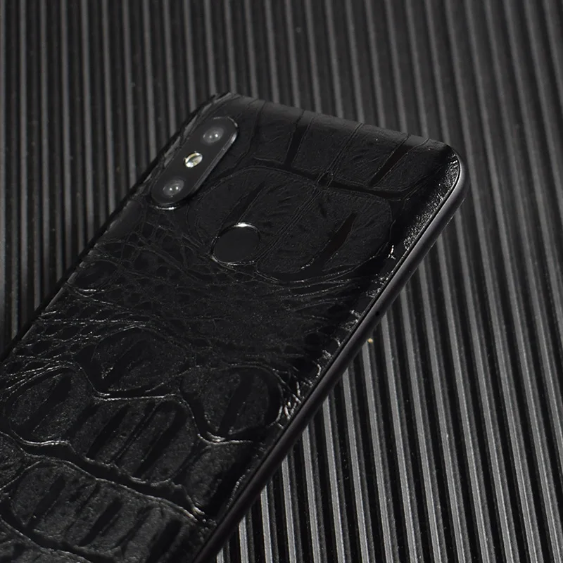 Декоративная задняя панель из крокодиловой змеиной кожи для Xiaomi 8 MI8 SE мобильного