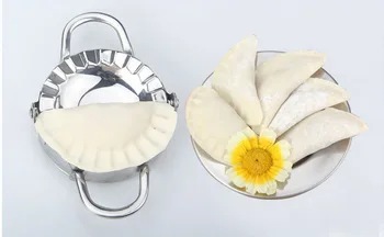 

by dhl 100set practical 2Pcs/set Stainless Steel Dough Presser Dumpling Mold Maker Wraper Cutter Pie Dumplings Mold Pastry Tools