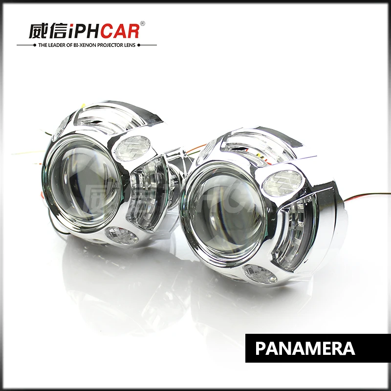 IPHCAR автомобильный Стайлинг 3 дюйма Би HID объектив проектора комплект для Panamera кожух