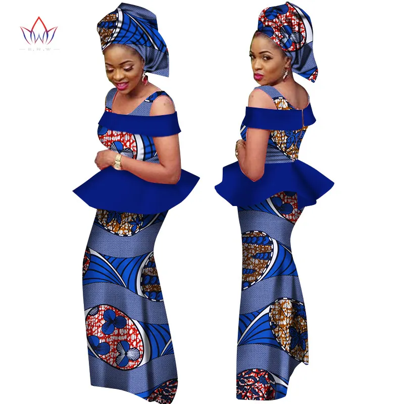 

BRW 2017 New Arriving African Dress for Women Dashiki Sexy Long Dress for Lady bazin Riche Plus Size African Clothes WY1985