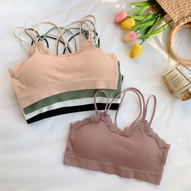 TERMEZY Bra Wire Free Bras For Women Thin Cotton Lace Bralette Seamless Thin Underwear Sexy Lingerie Soft Bras For Women (14)