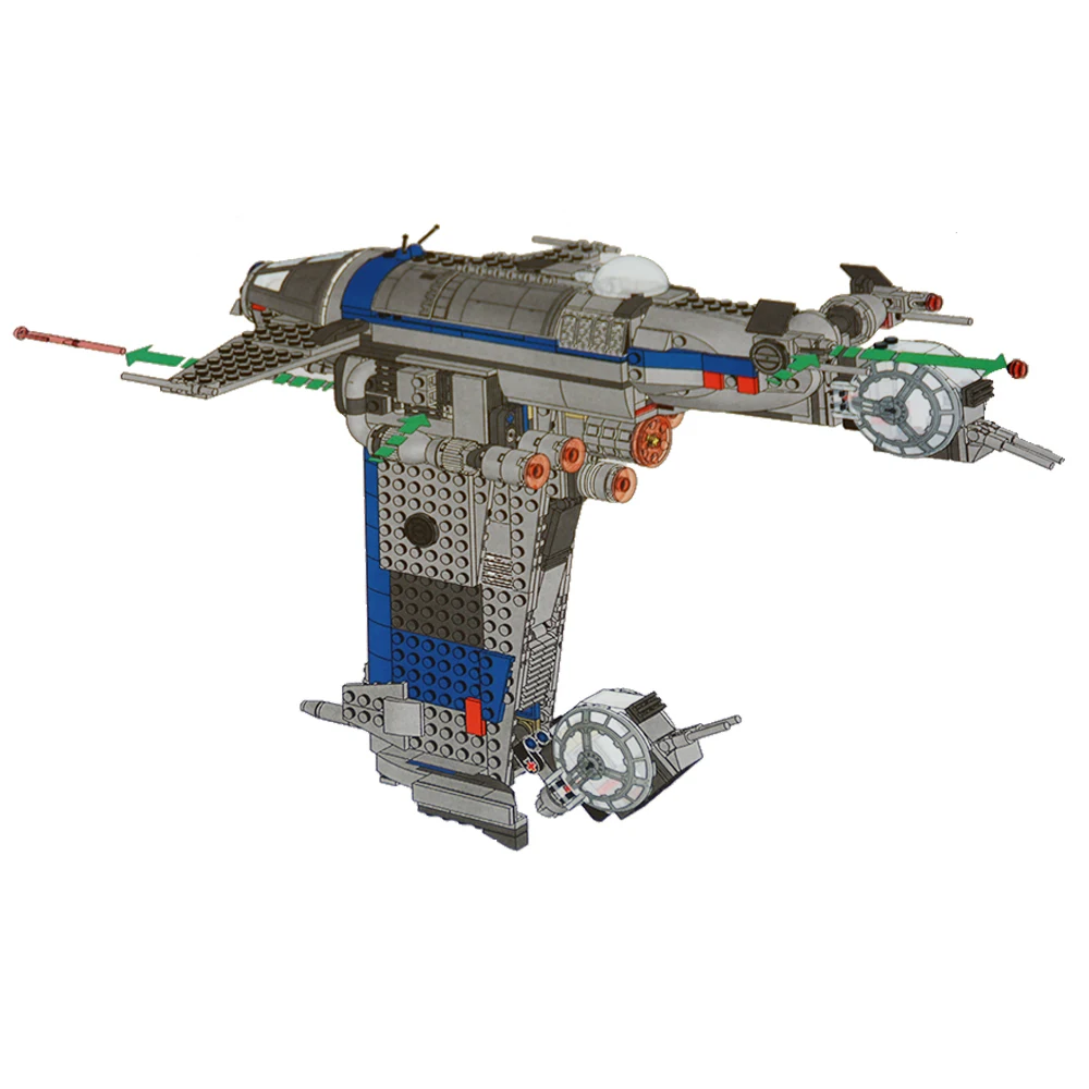 

The Resistance Bomber 873Pcs Star Plan Series Building Blocks Bricks Assemblage Toys DIY Educational Model legoingly 75188