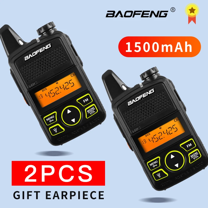 

Baofeng bf-t1 walkie talkie Kids radio uhf Portable two way radio Ham CB Radio USB Charger mini bf t1 BAOFENG 2pcs walky talky
