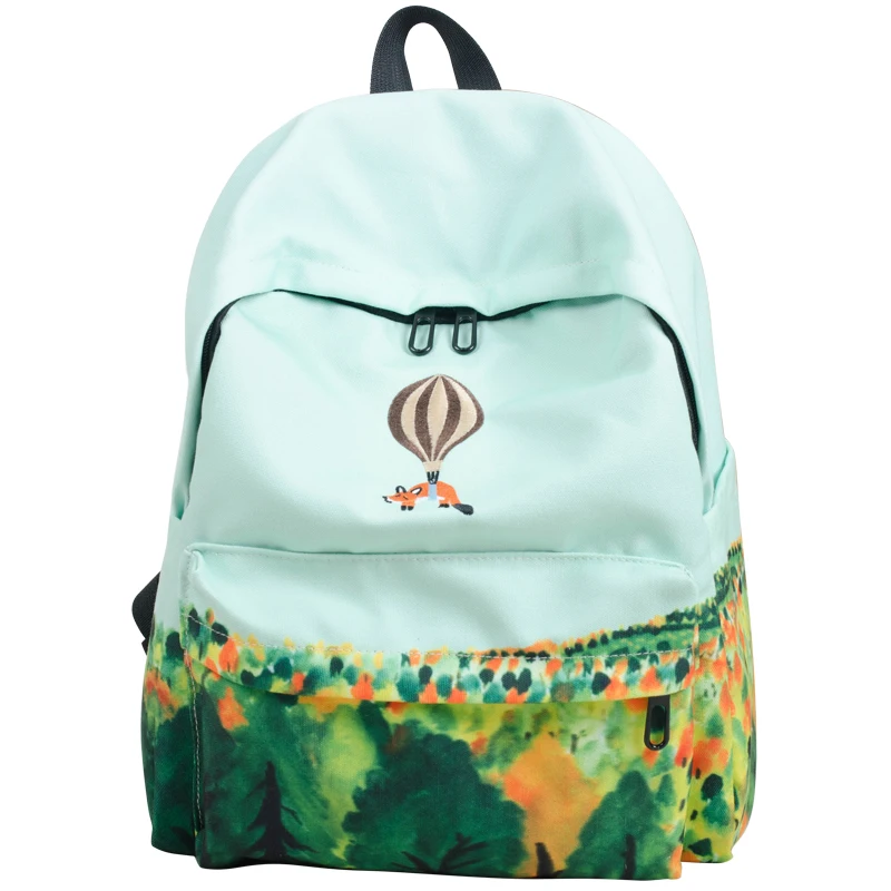 

painting Printed School Bags for girls backpack women fresh women's bag children school Backpack shoulder travel bagpack mochila