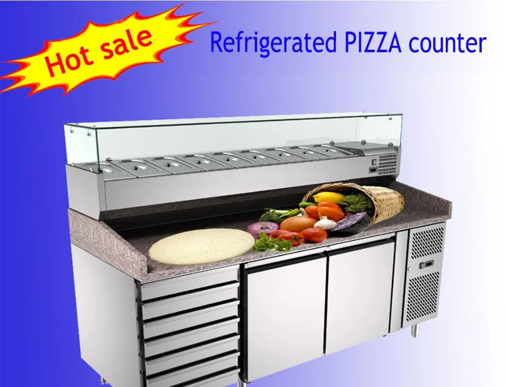 PFSY-PZ2610 стенд для пиццы чехол 304 нержавеющая сталь холодильник для пиццы верстак дизайн