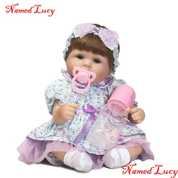 

NPK fake baby doll silicone 40cm children soft sleeping baby reborn dolls gift toys real alive baby new born princess doll