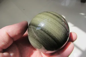 Image for 65mm NATURAL OBSIDIAN POLISHED SPHERE BALL Distinc 