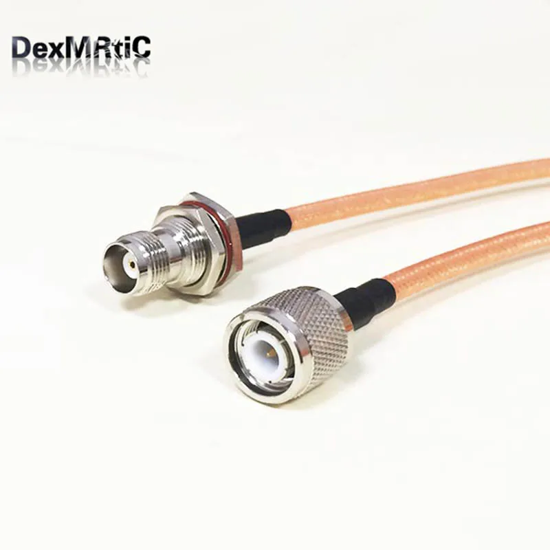 

TNC female bulkhead nut to TNC Male Plug RF coax cable RG142 50CM/100CM low loss high quality
