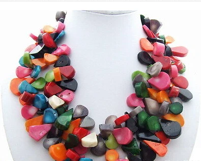 

Beautiful Many color 2row 20x27MM Coral Necklace