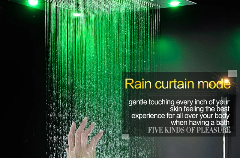 5 Functions Intelligent Shower Set Modern Luxury European Style Large SUS304 Waterfall Bathroom Remote Control Led Ceiling (19)
