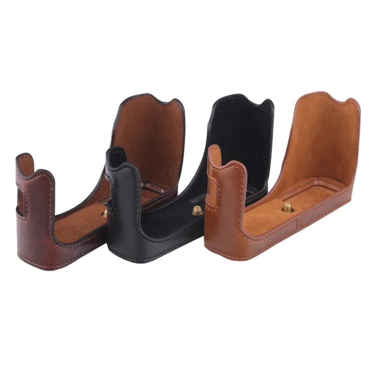 Di Alta Qualità Nuovissima Borsa Fotografica Cuoio Mezza Custodia Per Fujifilm X100 X100S X100T Copertura Della Macchina Fotografica Reflex Digitale F