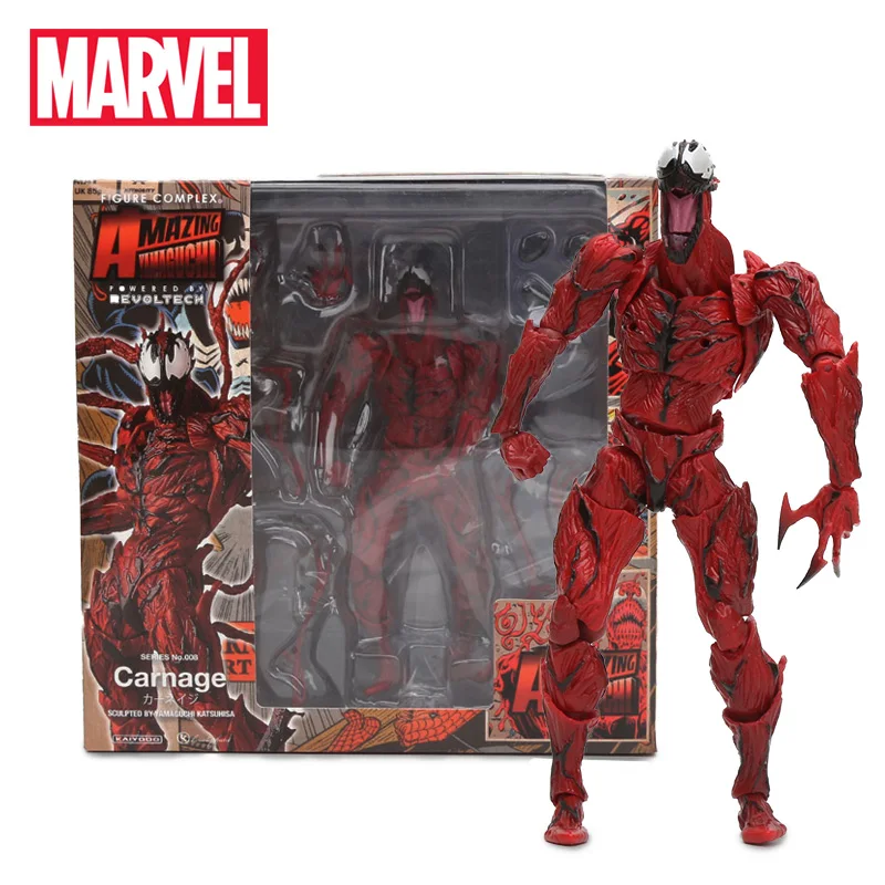 14-16 см игрушки Marvel Revoltech серия Мстители эндгейм супергерой Дэдпул Человек-паук Веном Росомаха Карнаж Figma модель куклы