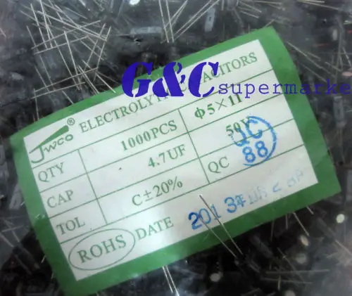 100PCS 4.7UF 50V 5X11mm DIP through hole Electrolytic Capacitor New GOOD QUALITY