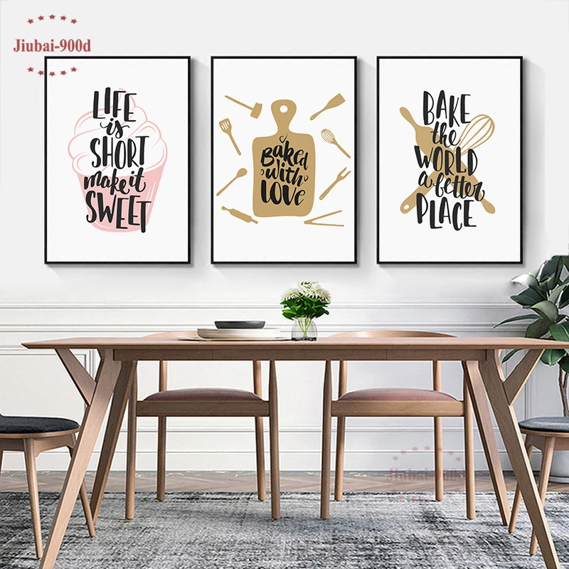 

Kitchen Decor Food Quote Canvas Painting Wall Art Print Poster, Wall Pictures for Home Decoration,Giclee Print Wall Decor SAN87