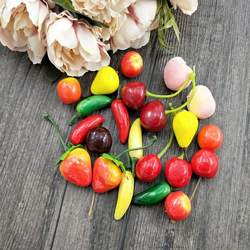 10 шт. мини моделирование фрукт из пенопласта и овощей искусственные кухонные игрушки для детей ролевые игры игрушки