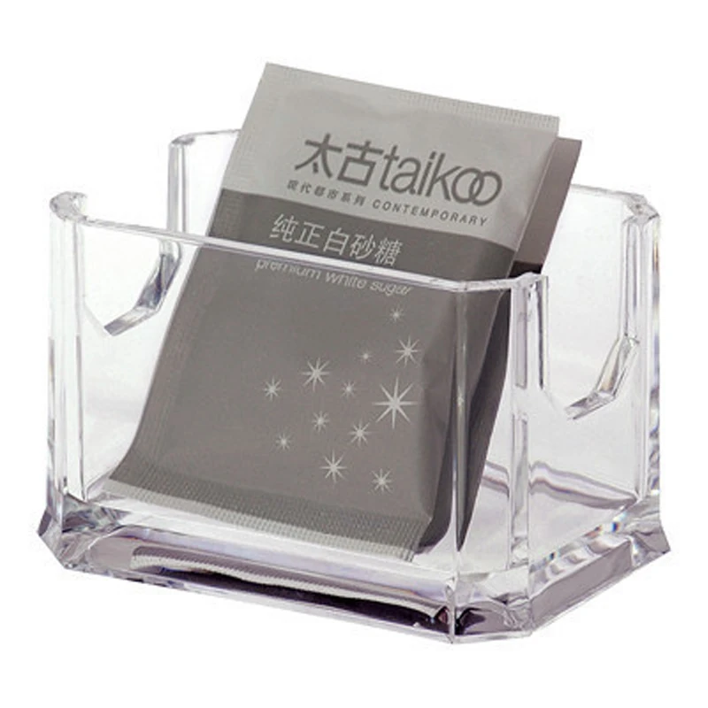 

Clear Acrylic Tea Bags Holder Coffee Sugar Bag Boxes Acrylic Storage Box YAC029
