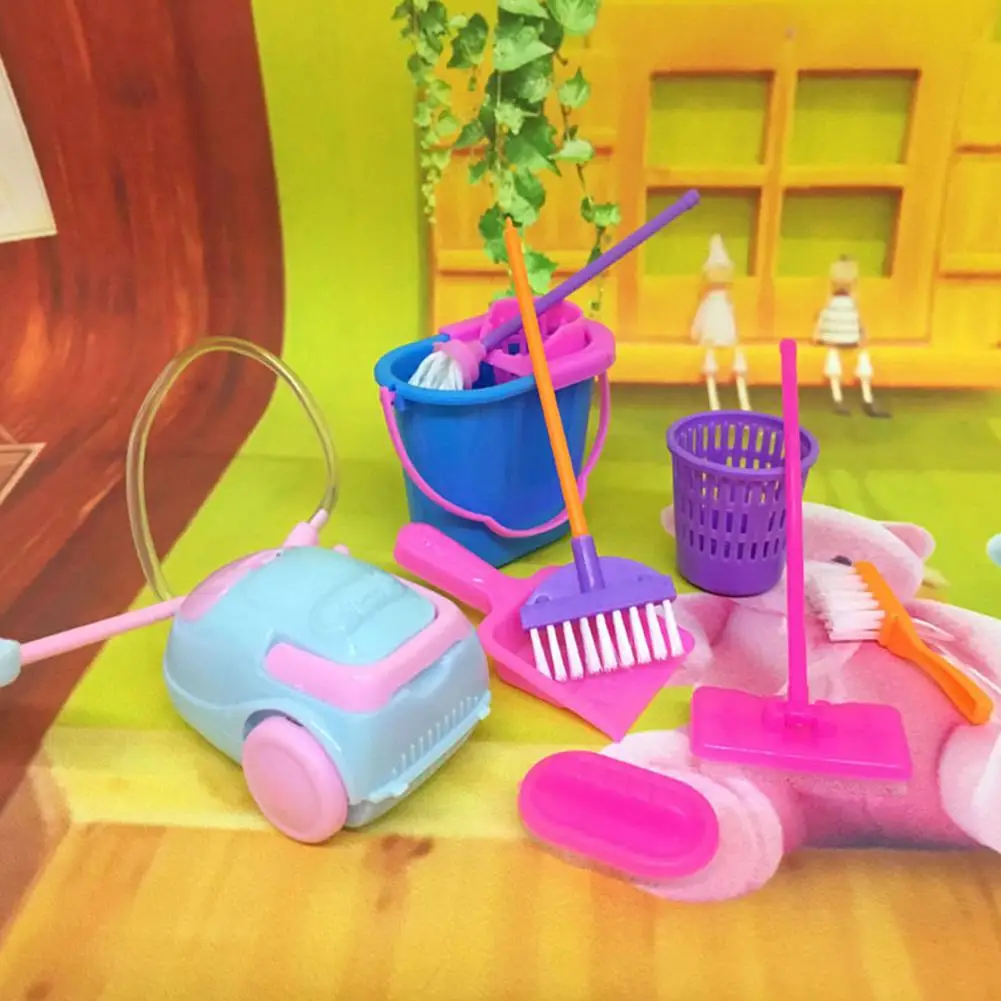 9Pcs Simulation Home Cleaning Tools Playset Mini Floor Broom Mop Dust Collector Toy Kids Pretend Play Doll huismerk kopen in de aanbieding 9Pcs Simulation Home Cleaning Tools Playset Mini Floor Broom Mop Dust Collector Toy Kids Pretend Play Doll huismerk kopen in de aanbieding