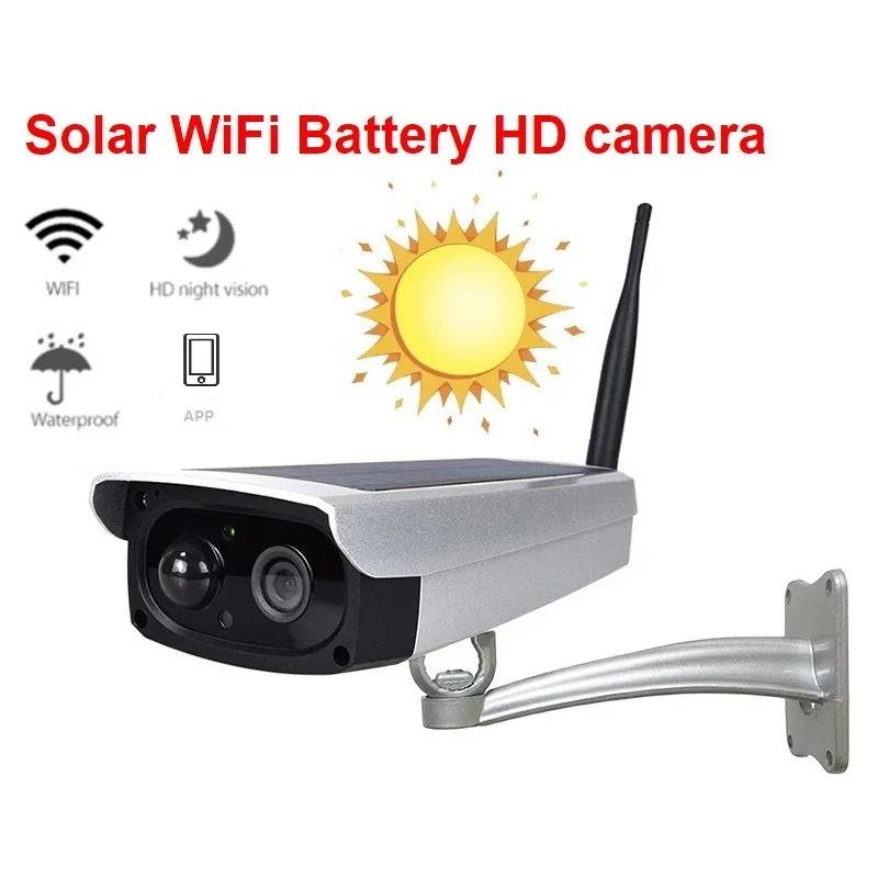 

1080P Solar WiFi Battery HD camera Wireless Security Surveillance Waterproof Outdoor Camera IR Night Vision Solar Power HD Cam