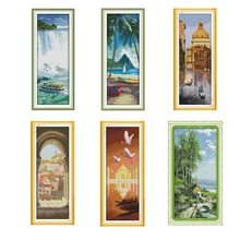 Landscape Joy Sunday Niagara Falls Counted Cross Stitch Kits 11CT 14CT DMC Cross Stitch Set for Embroidery Home Decor Needlework tony orlando niagara falls