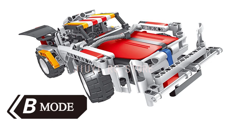 15Compatible with LEGOed Electric 2in1Transformer  Car Block Children's DIY Assembled Toys 8001 Children's Gifts Friends Gift