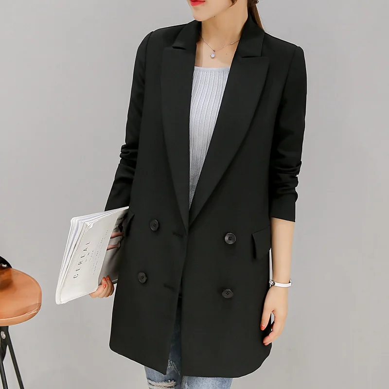 Long black suit jacket for women sale 2018