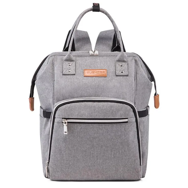 

Mother Backpack Ziper Design Diaper Bag Large Capacity Nappy Baby Bag with Stroller Straps for Baby Care