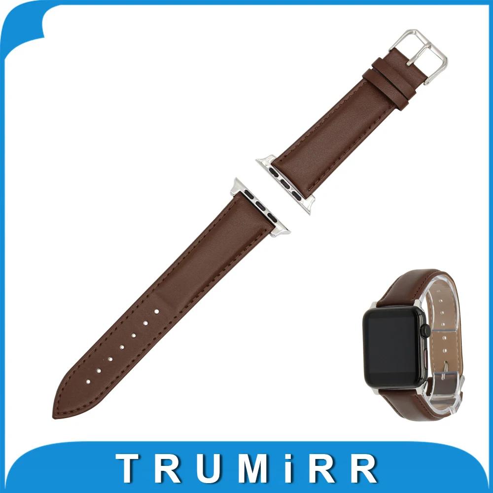 Prix pour Veau Véritable Bracelet En Cuir + Adaptateurs pour iWatch Apple Watch Sport Édition 38mm 42mm Bande Dragonne Bracelet Balck brun Prix pour Veau Véritable Bracelet En Cuir + Adaptateurs pour iWatch Apple Watch Sport Édition 38mm 42mm Bande Dragonne Bracelet Balck brun