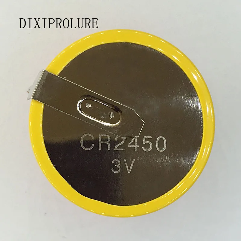 

2PCS/LOT CR2450 with pins 3V coin cell 2450 lithium battery