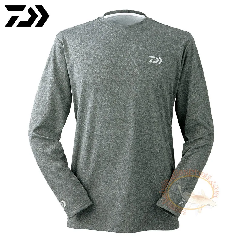 Daiwa одежда для рыбалки с длинным рукавом XS-5XL рубашки для рыбалки летние быстросохнущие дышащие футболки с защитой от УФ-лучей