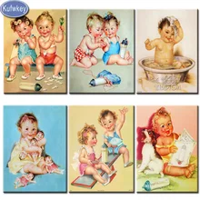 Большой милый ребенок фотографии 5D DIY Алмазная картина жизни фотографии на заказ горный хрусталь картина мозаика распродажа ромбовидный вышивка полный набор